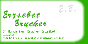 erzsebet brucker business card
